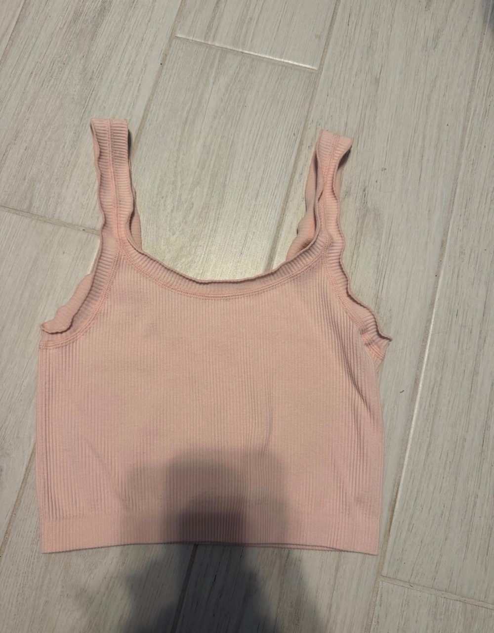 Active USA Ribbed Seamless Crop Tank Top S VGUC